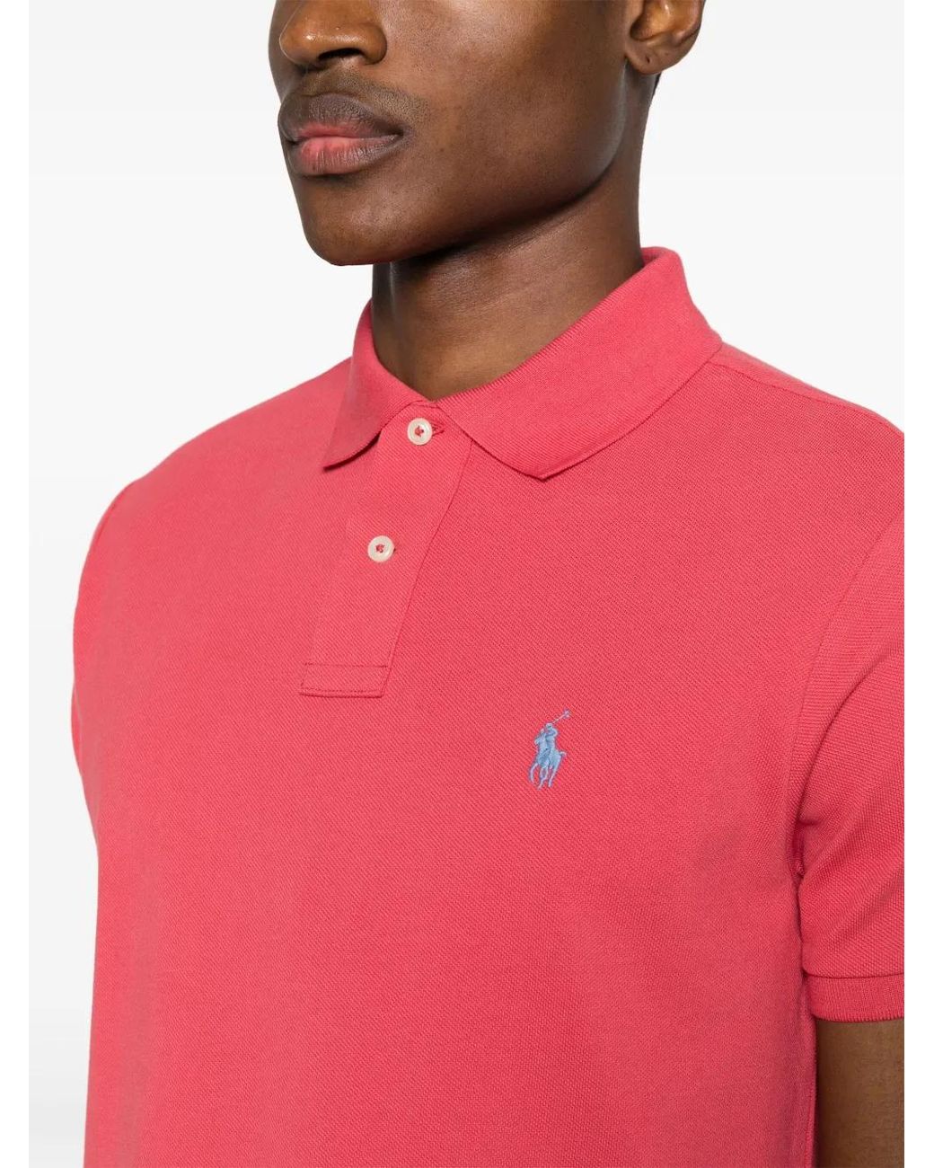 Polo Ralph Lauren Pink Polo Pony-Motif Polo Shirt for men