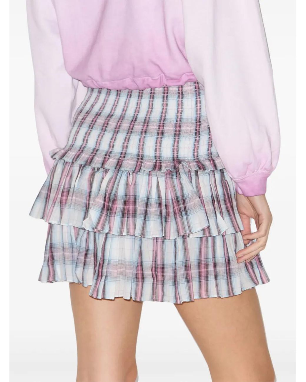 Isabel Marant White Naomi Tiered Mini Skirt