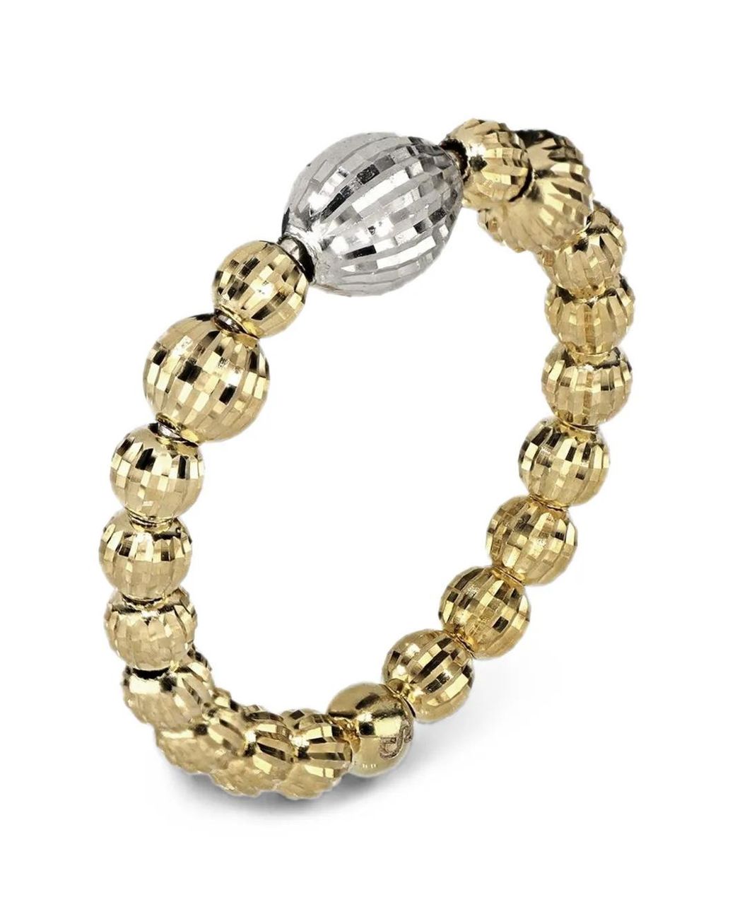 Desmo Metallic Crystal 2-Element Ring Mit Perlen