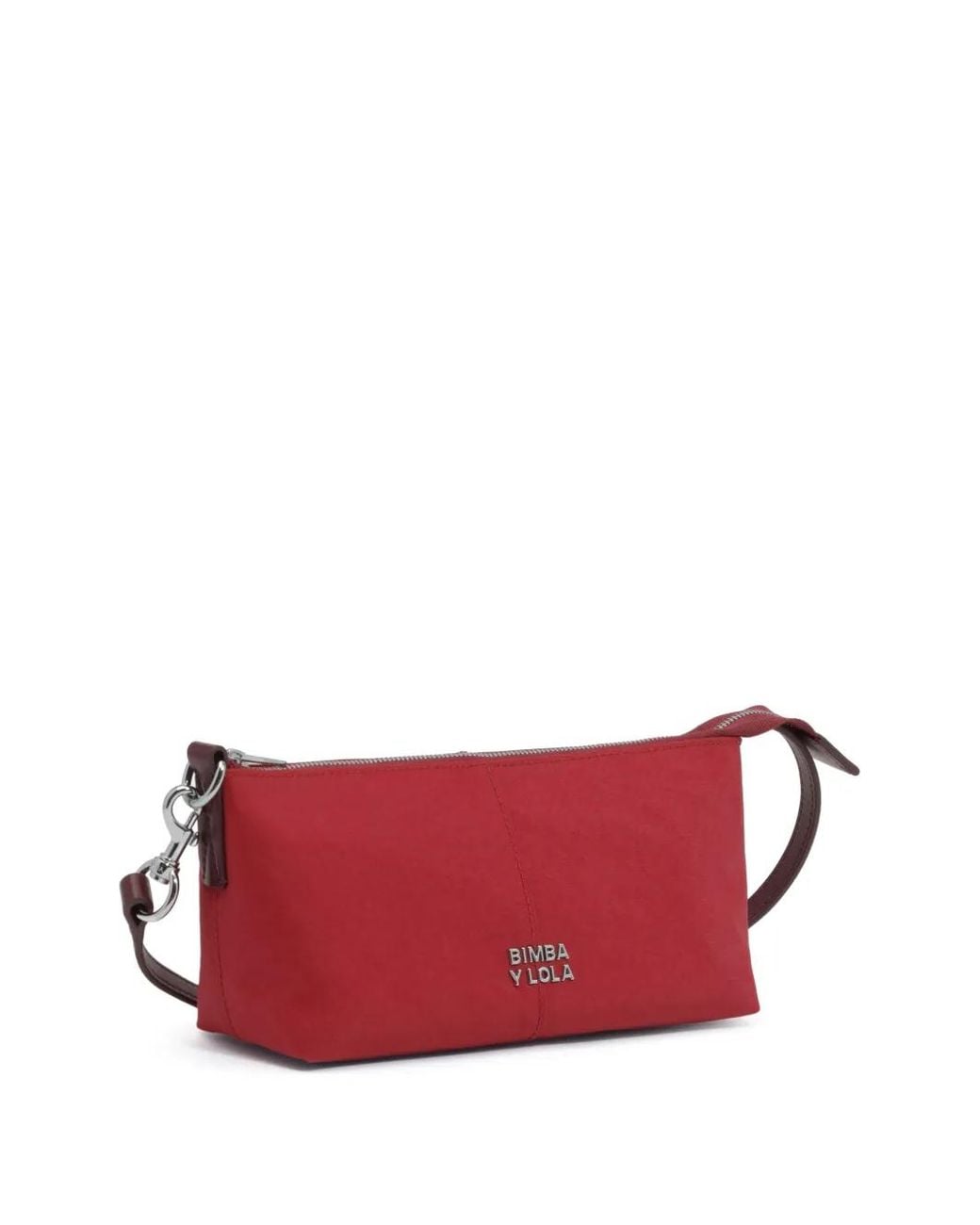 Bimba Y Lola Red Small Poppy Nylon Crossbody Bag