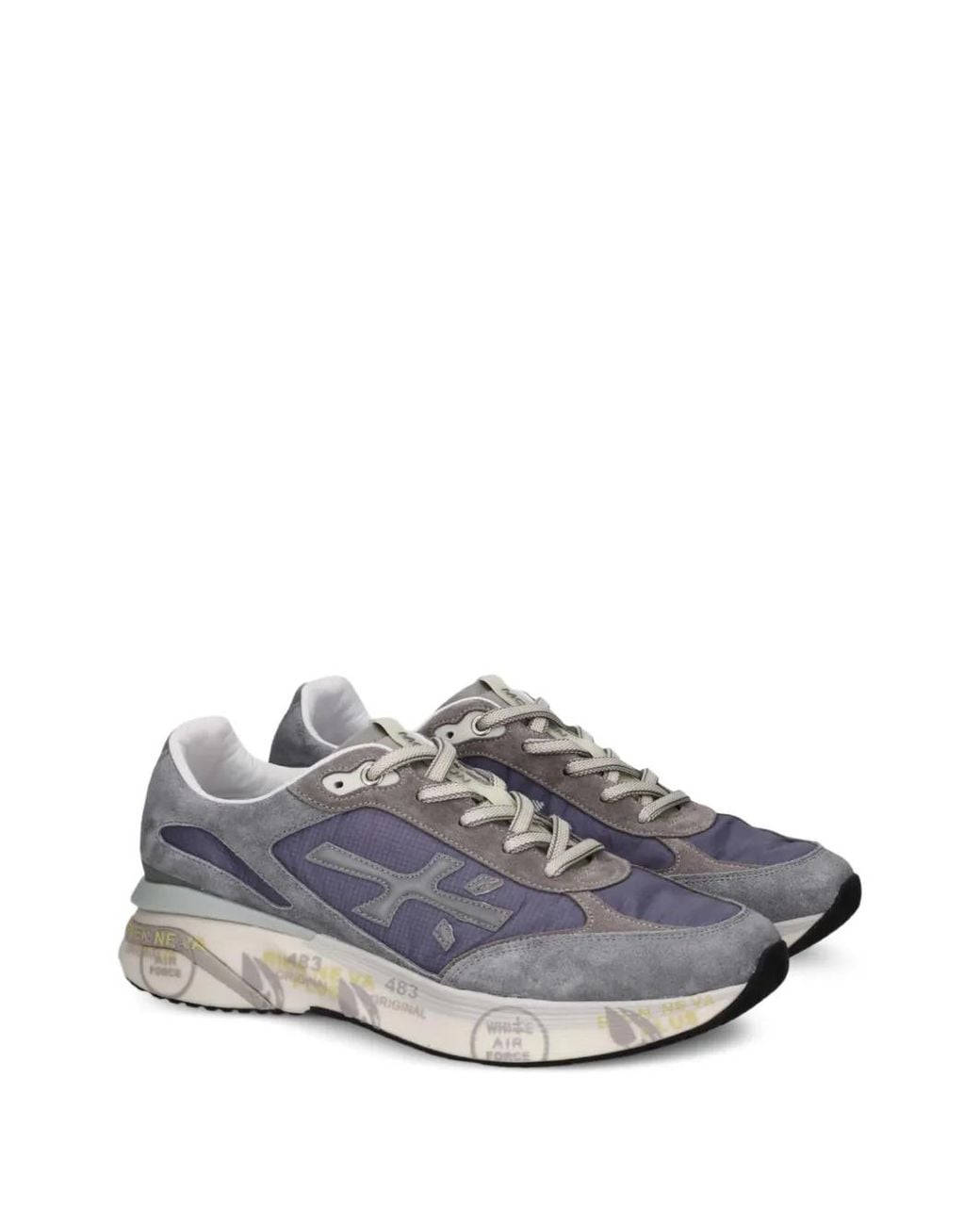 Premiata White Flat Shoes Suede for men