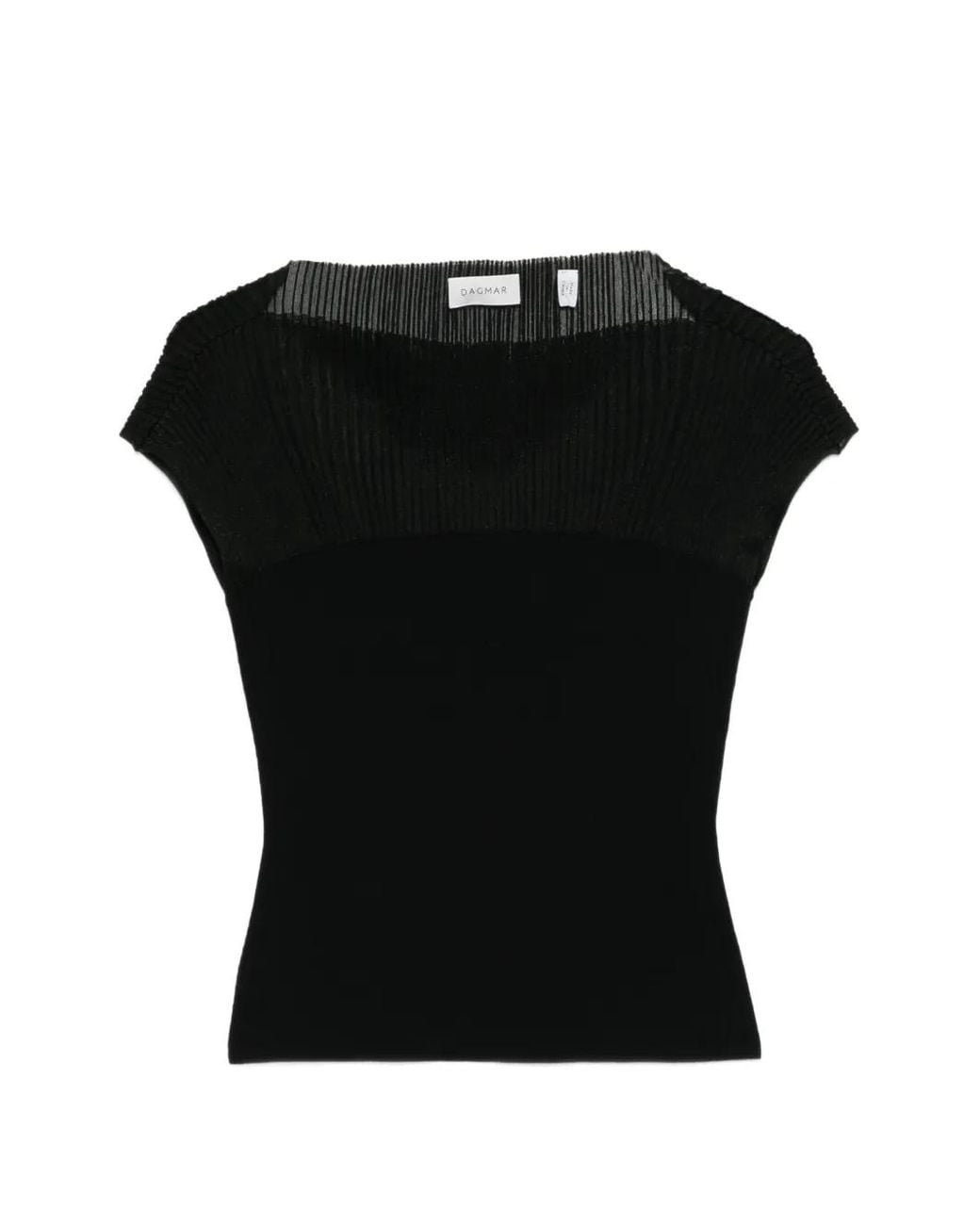 House of Dagmar Black Contrast Knitted Top