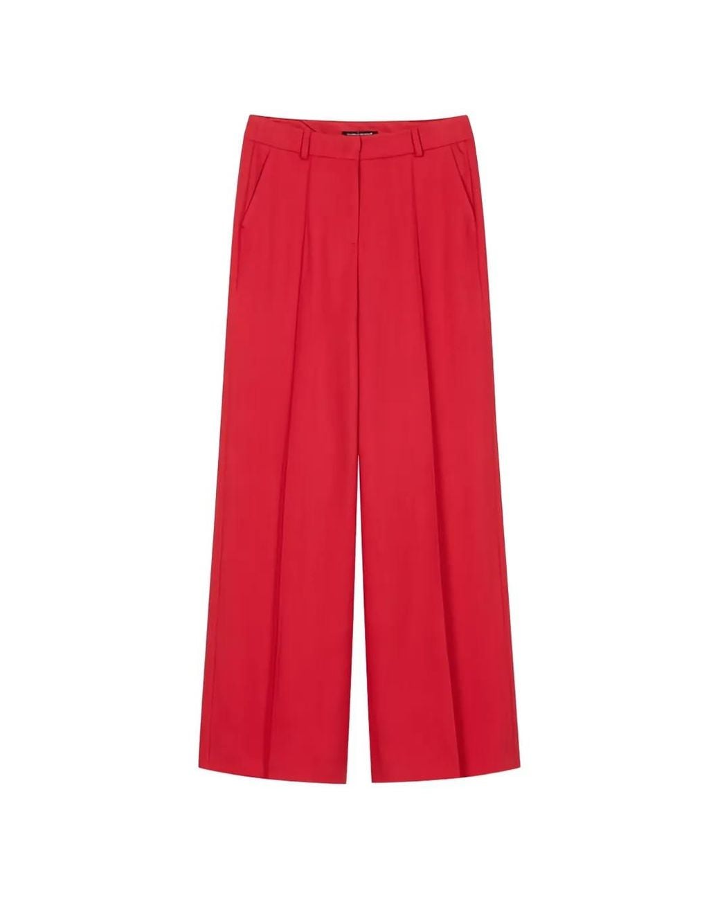 Luisa Cerano Red Wide Leg Palazzo Pants