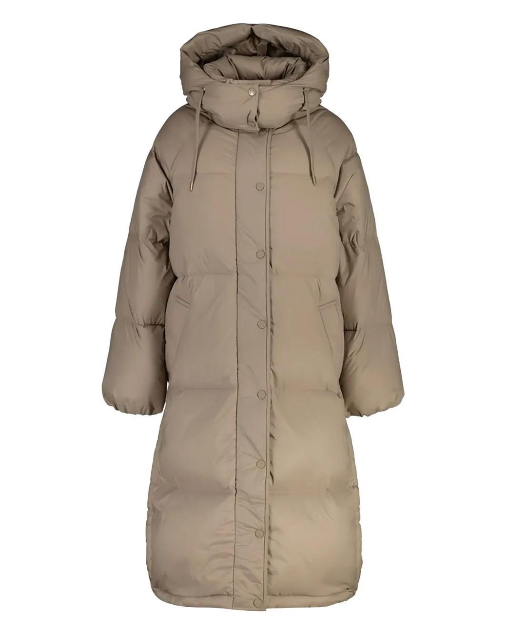 GANT Hooded Down Coat In Natural Lyst UK GANT Hooded Down Coat In Natural Lyst UK