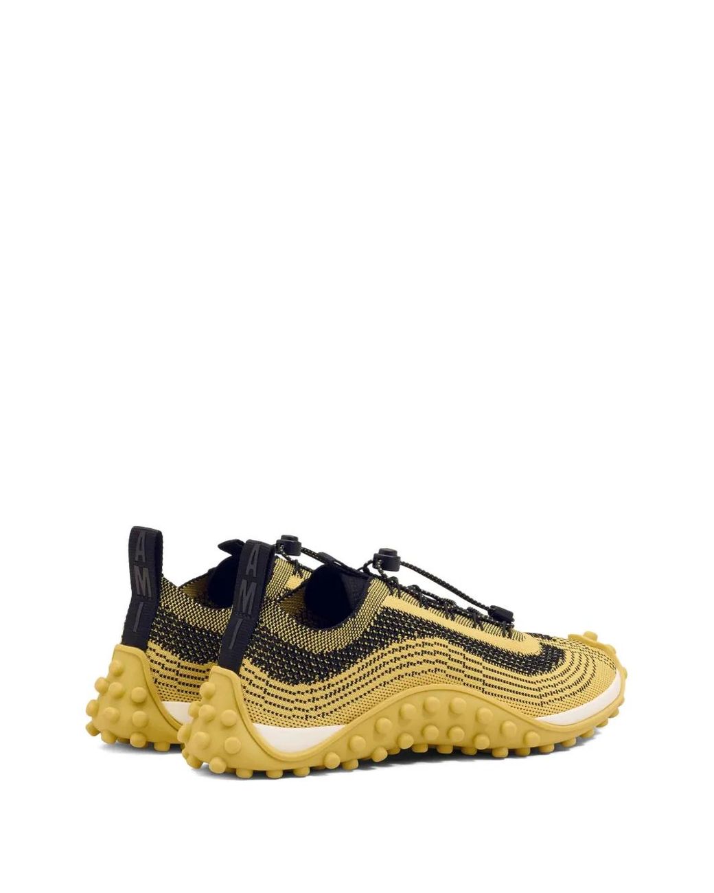 AMI Yellow Knit Mirage Sneakers