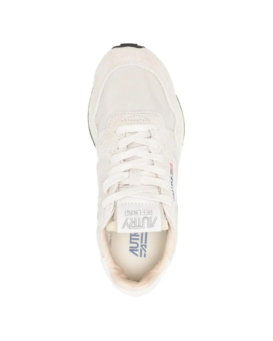 Autry White Reelwind Leather Panelled Sneakers
