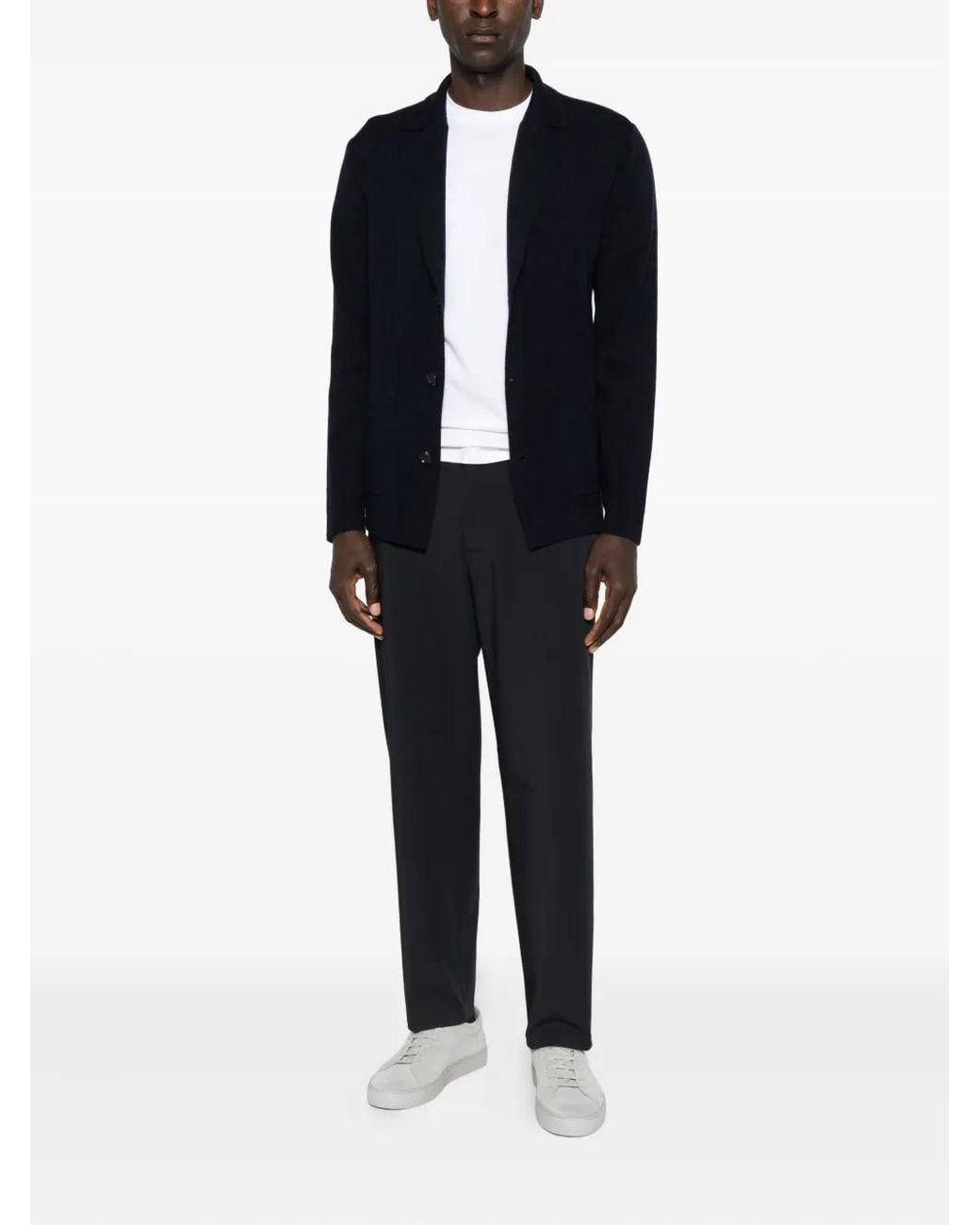 Daniele Fiesoli Black Buttoned Patch-Pockets Cardigan for men