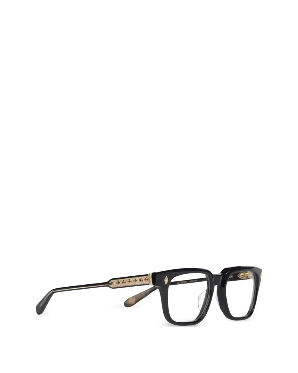 Chrome Hearts Black Ambidixtrous Square-Frame Glasses for men