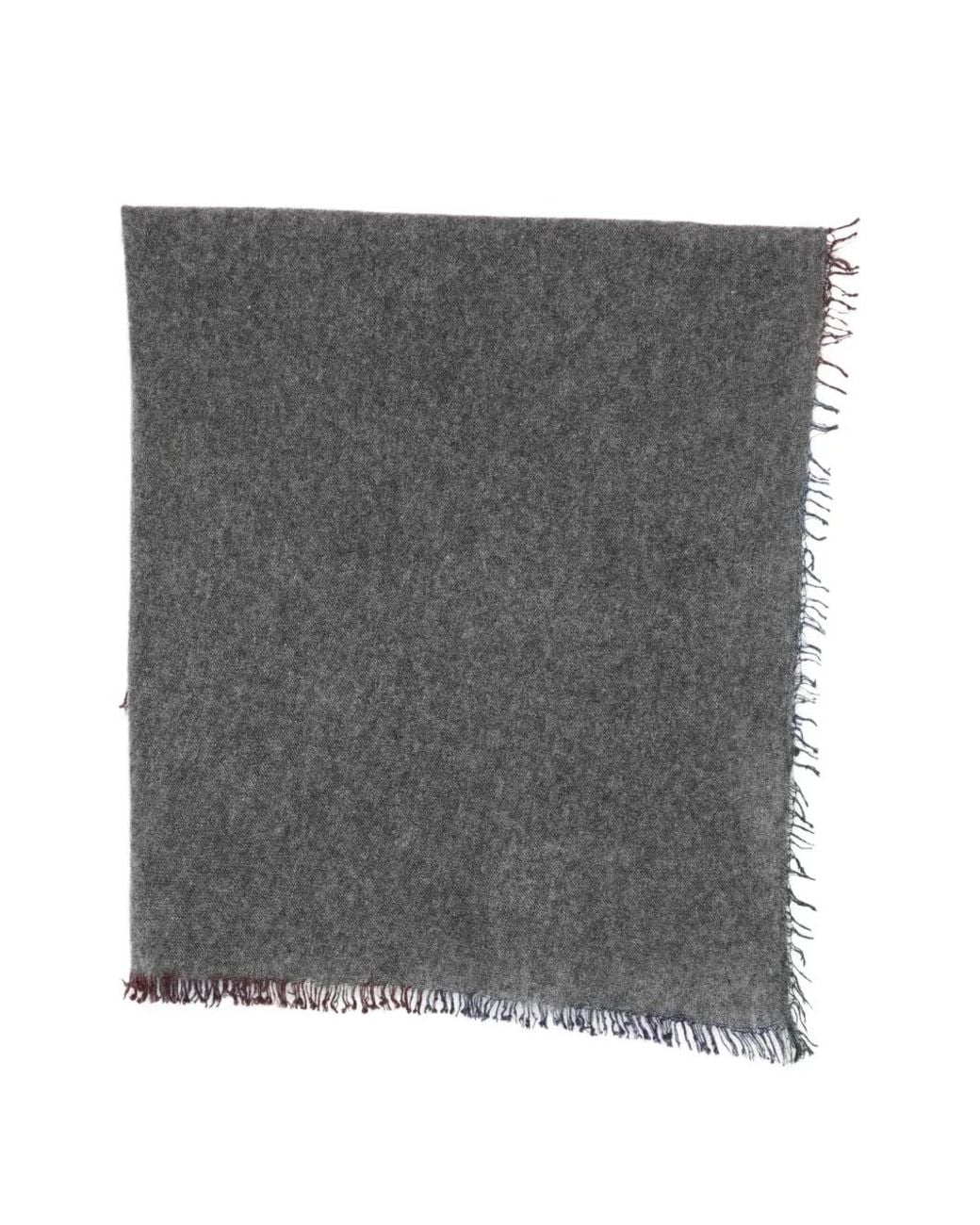 Faliero Sarti Gray Little Adriana Frayed Scarf