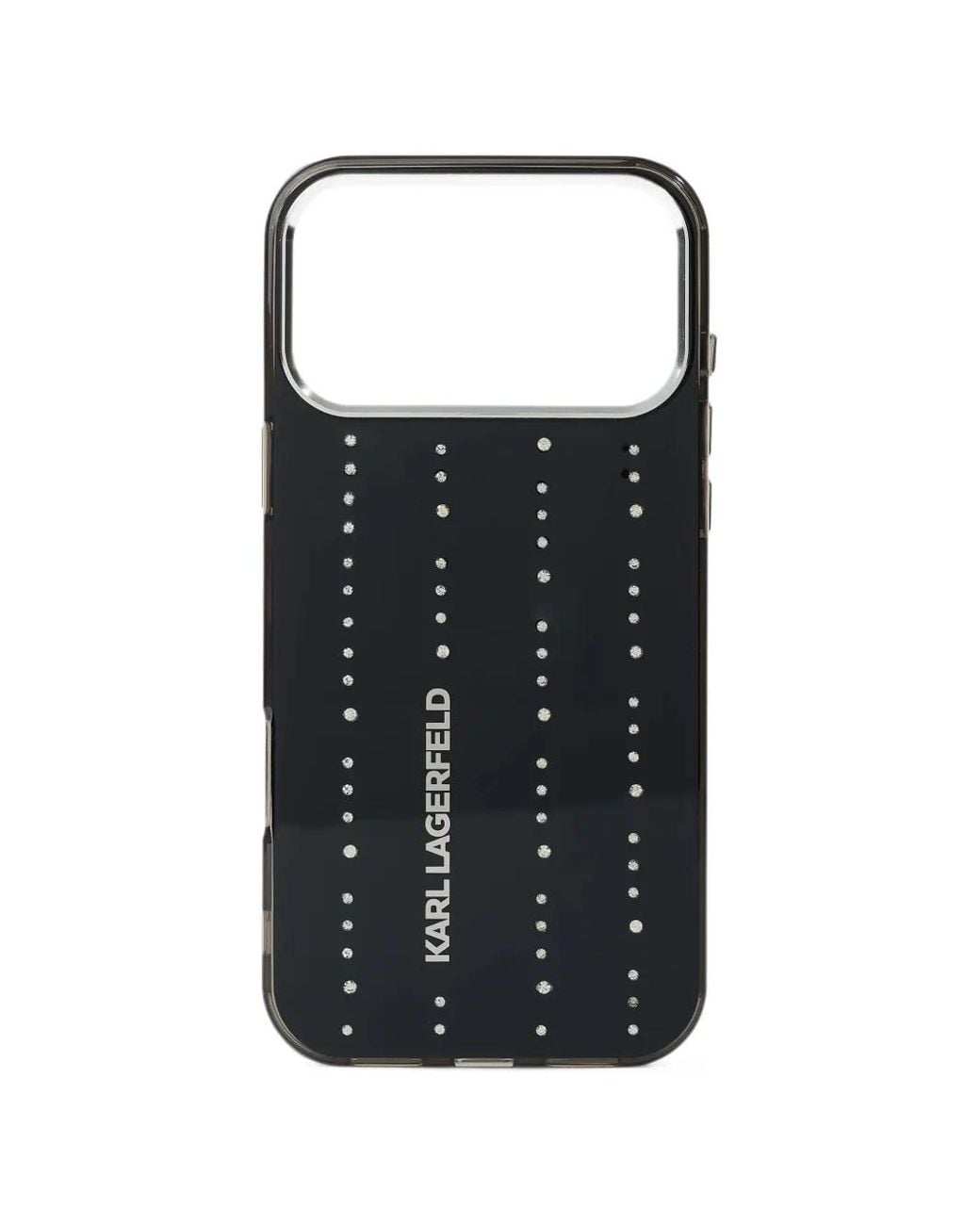 Karl Lagerfeld Black Glitter Rhinestone Iphone 17 Pro Max Case