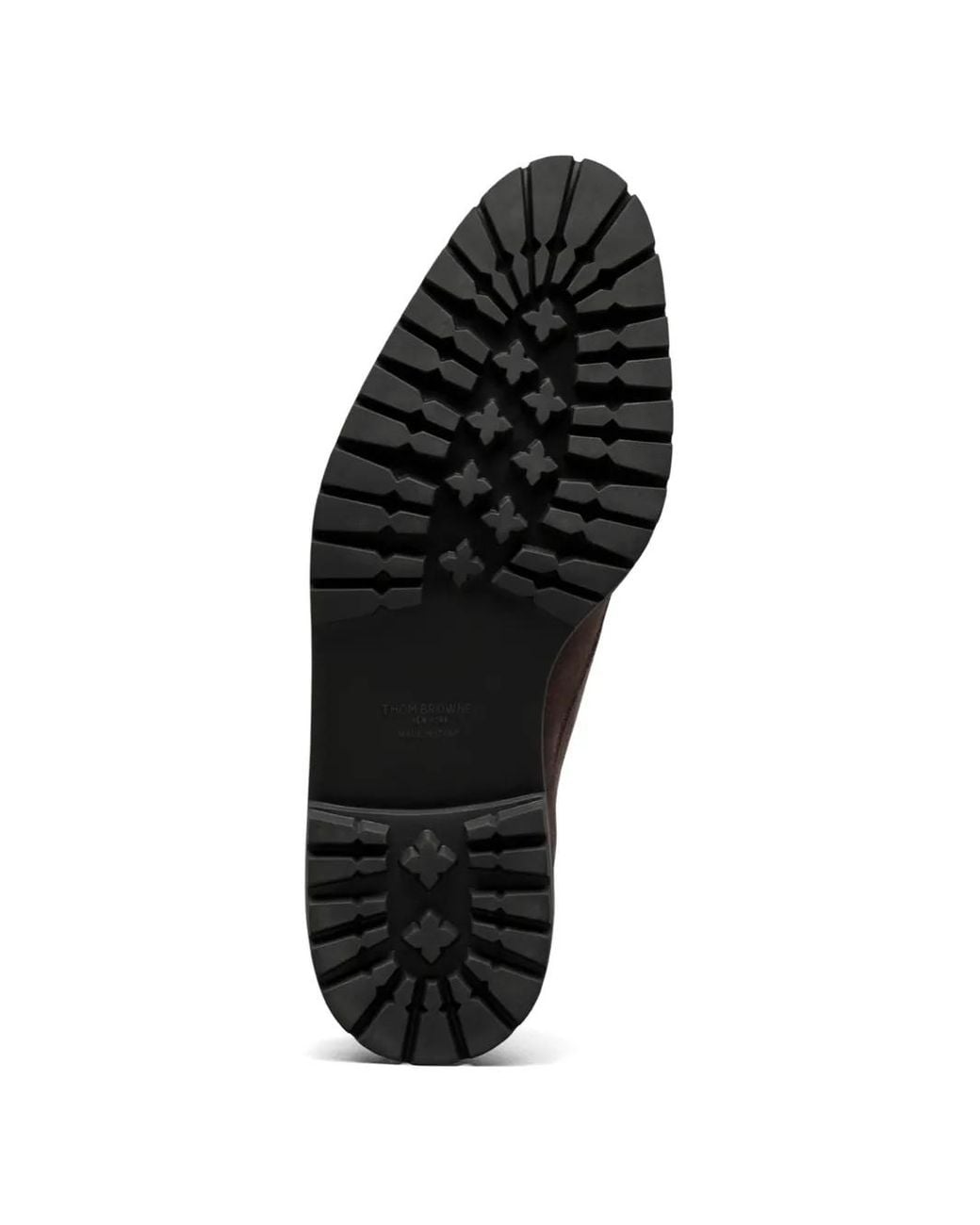 Thom Browne Brown Derbies Commando En Veau Velours for men