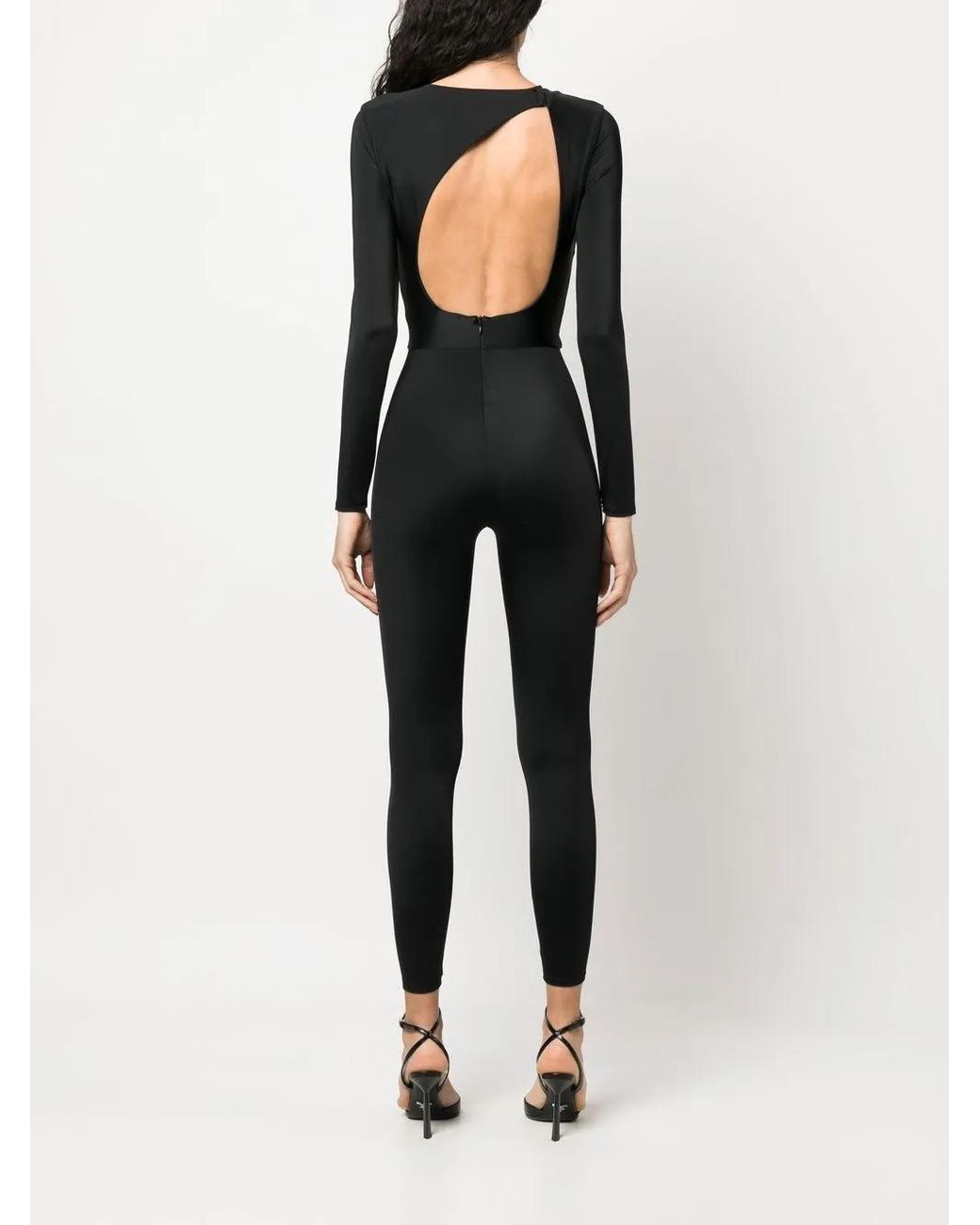 Noire Swimwear Black Cut-Out-Detailing Stretch Jumpsuit