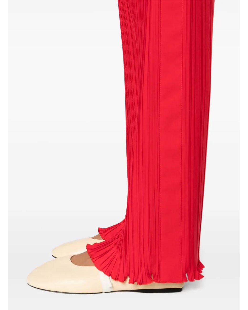 Lanvin Straight Plooibroek in het Red
