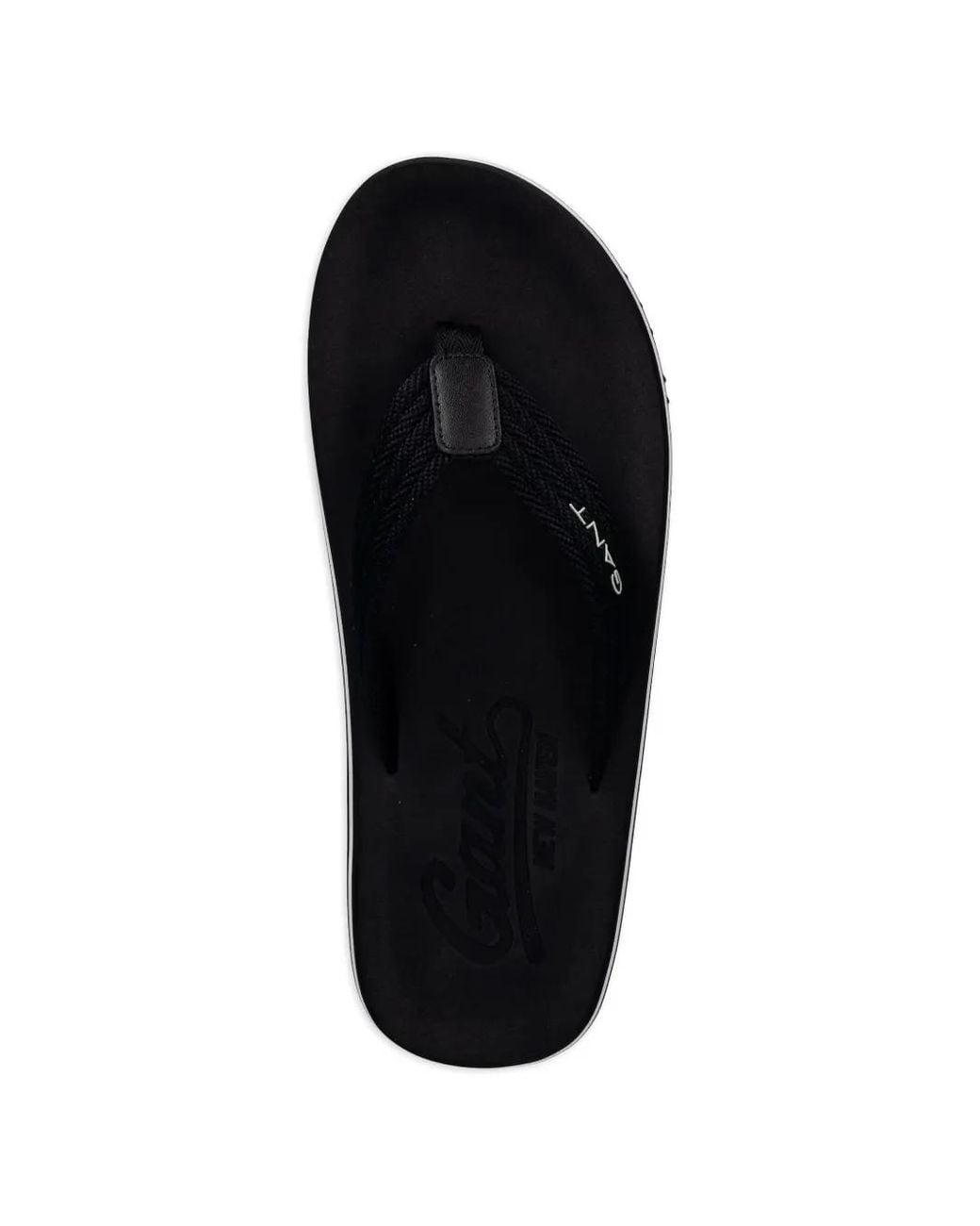 Gant Black Logo-Print Flip-Flops for men