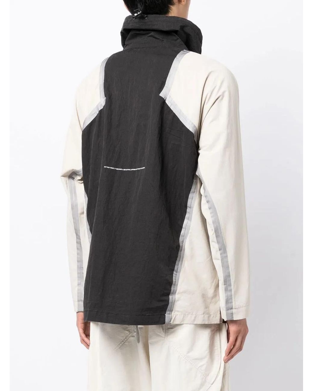 ISO.POETISM Black Two-Tone Padded Coat for men