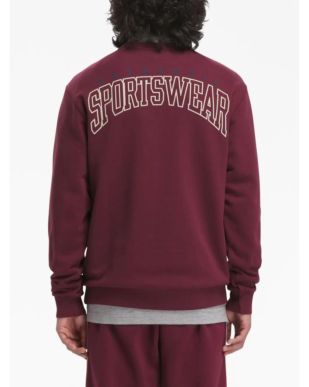 Reebok Red Logo-Print Cotton Sweatshirt