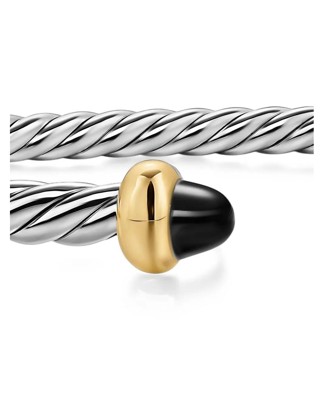 Pulsera Cable Flex Micro Con Ónix David Yurman de color White
