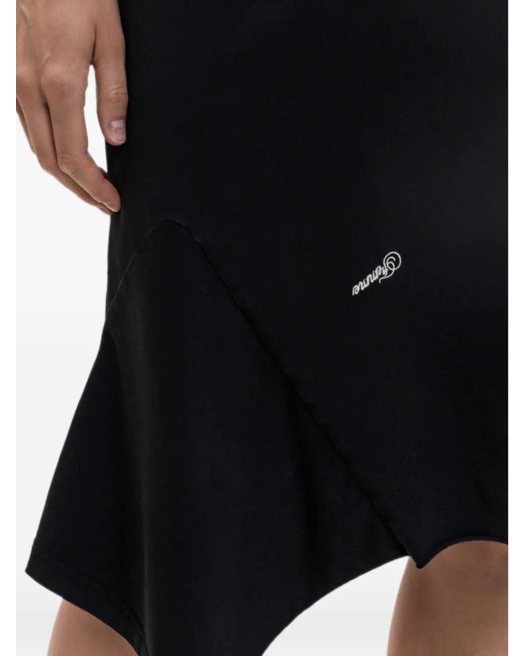 Vetements Black Asymmetric Midi Skirt