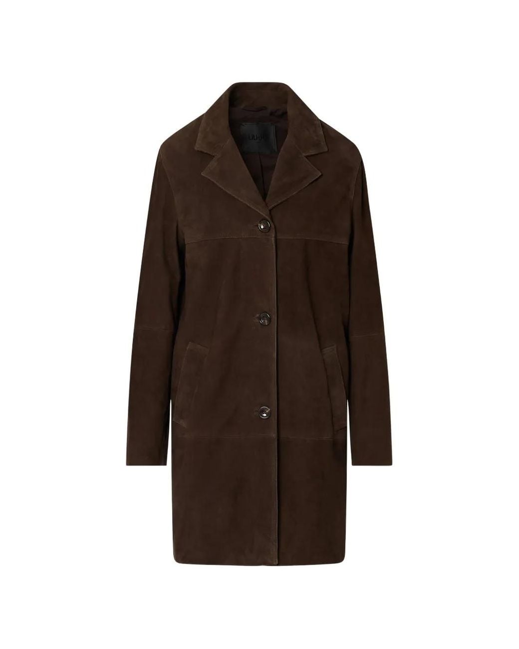 Liu Jo Brown Long Suede Jacket