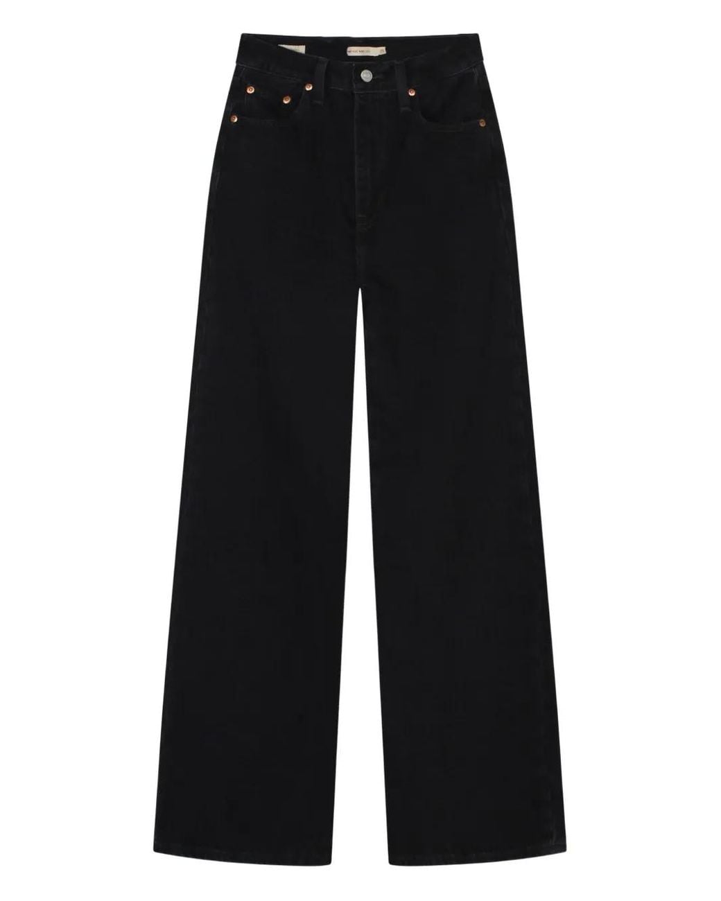 Levi's Black Ribcage Wide-Leg Jeans