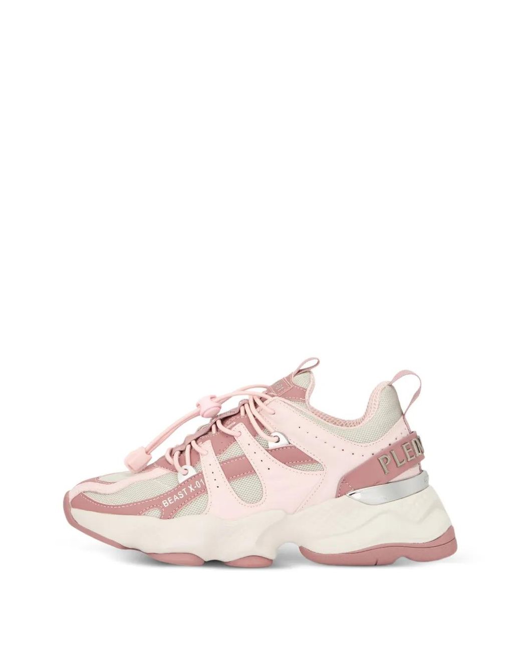 Philipp Plein Pink Runner Beast X-01 Panelled Sneakers