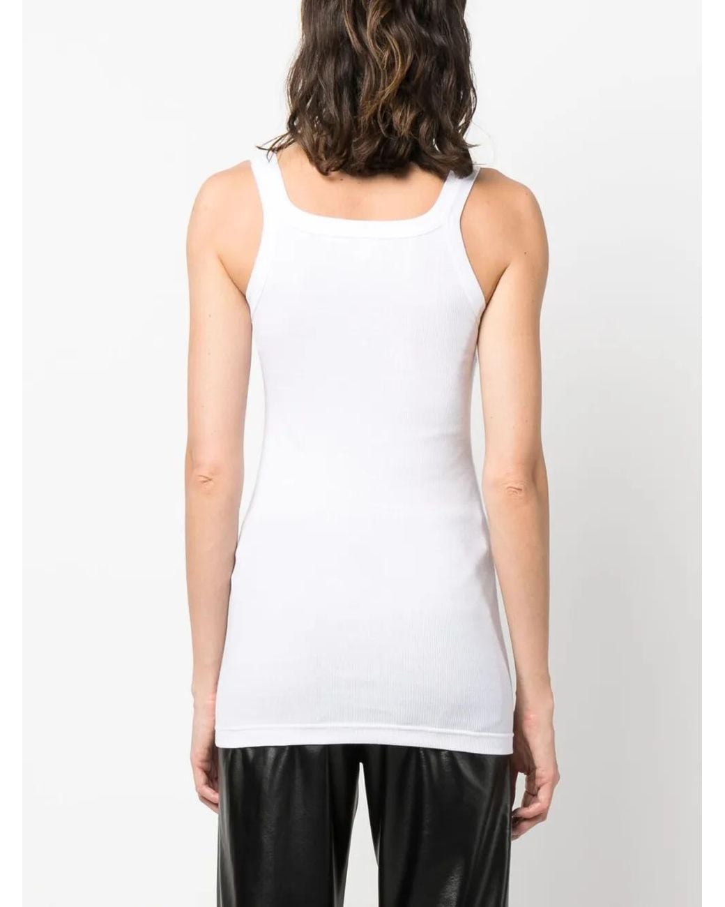 Top Sin Mangas Con Logo Estampado Random Identities de color White