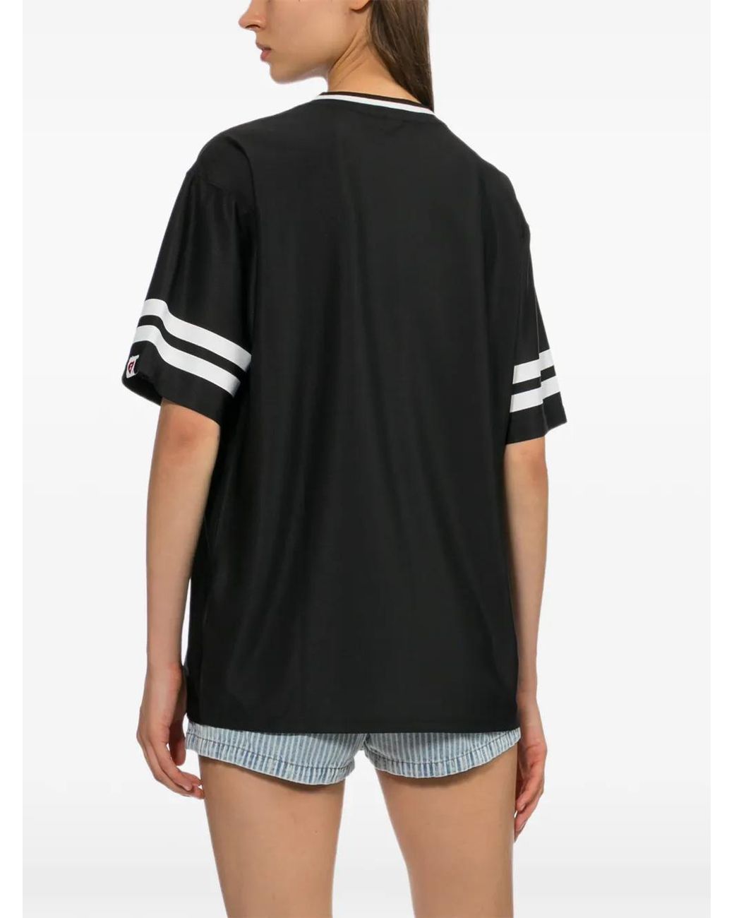 AAPE BY A BATHING AP Black Logo-Print Mesh T-Shirt
