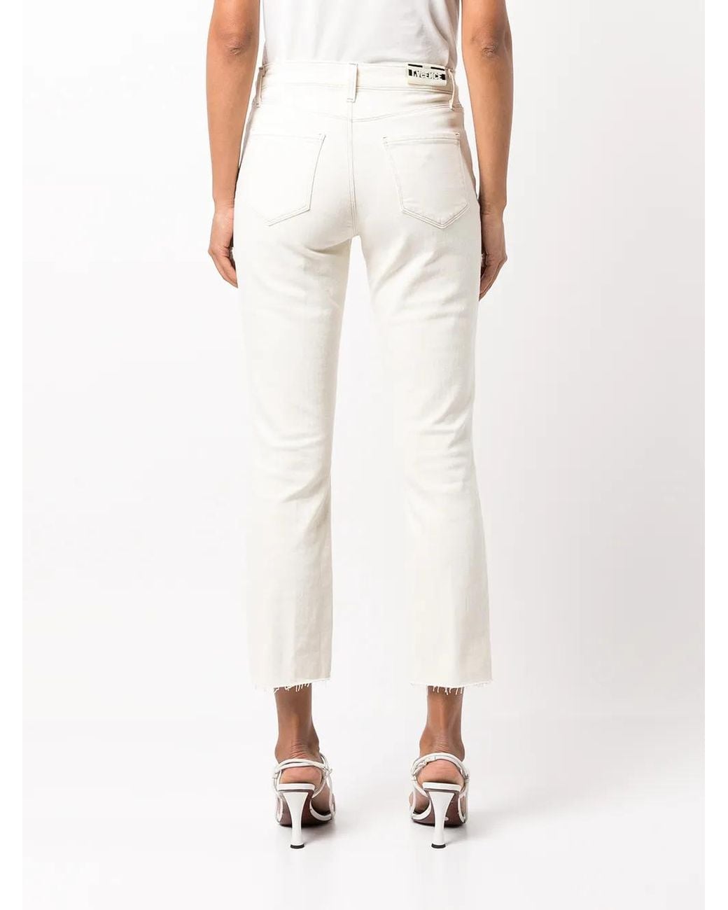 L'Agence White Cropped Slim-Cut Jeans