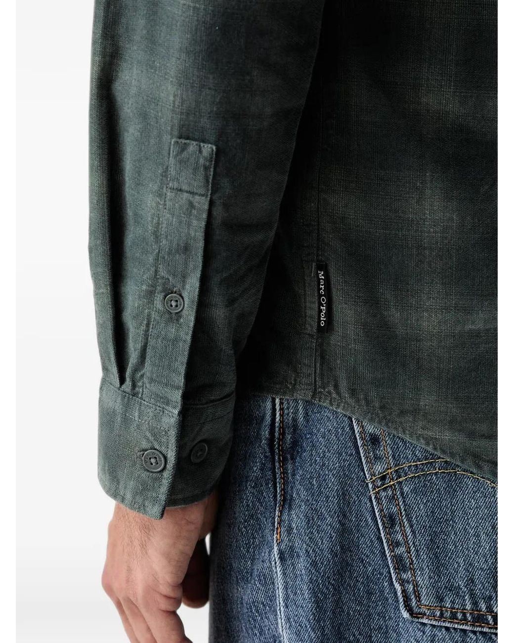 Marc O' Polo Green Chemise En Velours Côtelé À Carreaux for men