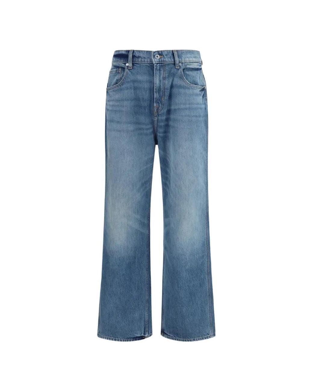7 For All Mankind Blue Wide-Leg Jeans for men
