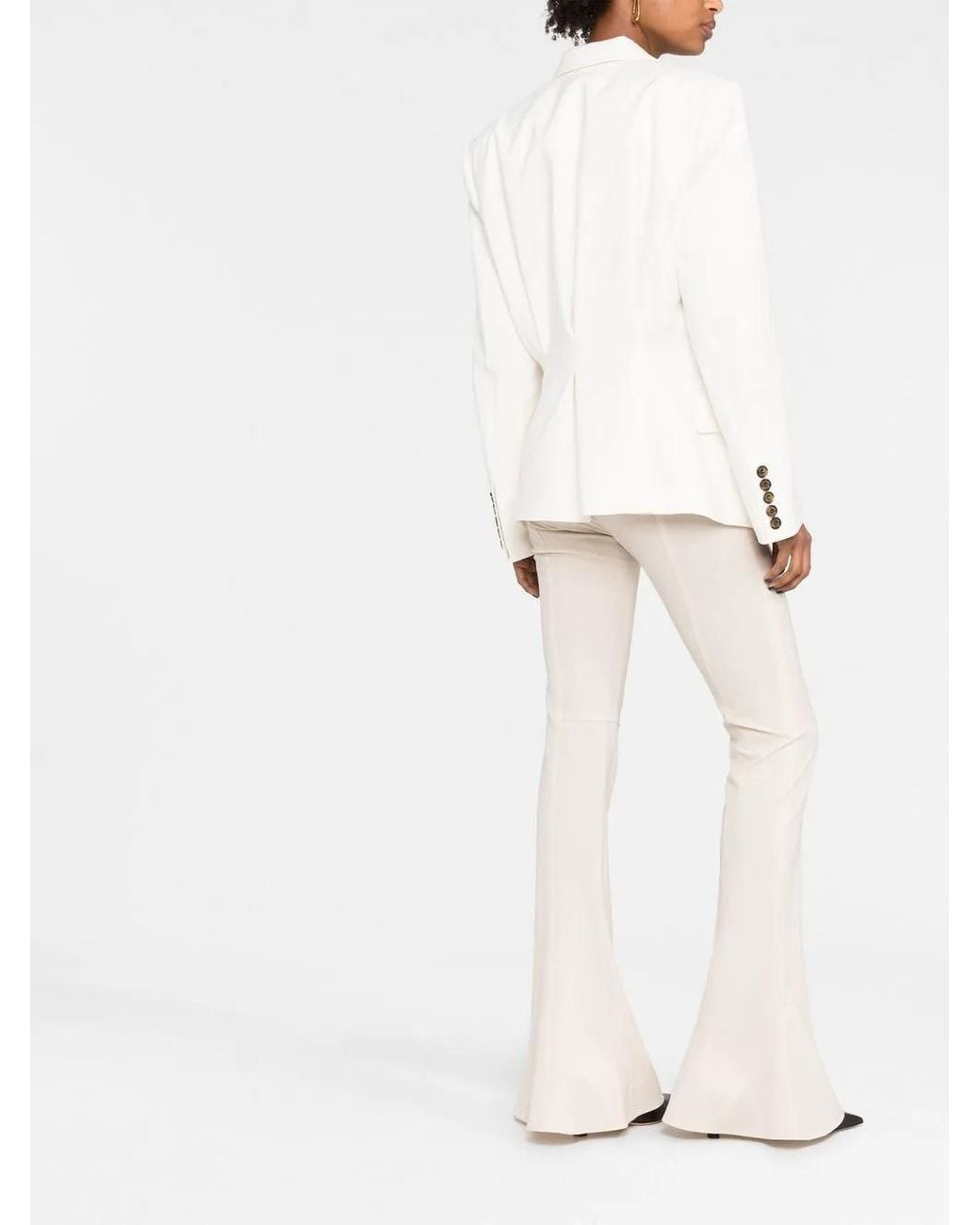 Alexandre Vauthier White Single-Breasted Blazer