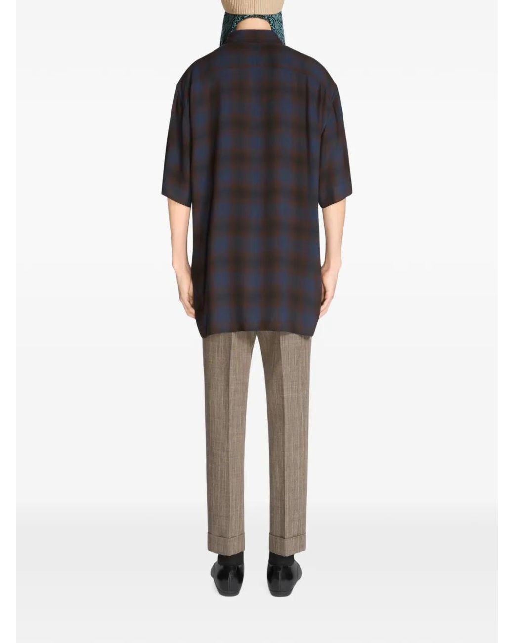 Dries Van Noten Black Short-Sleeve Viscose Shirt for men