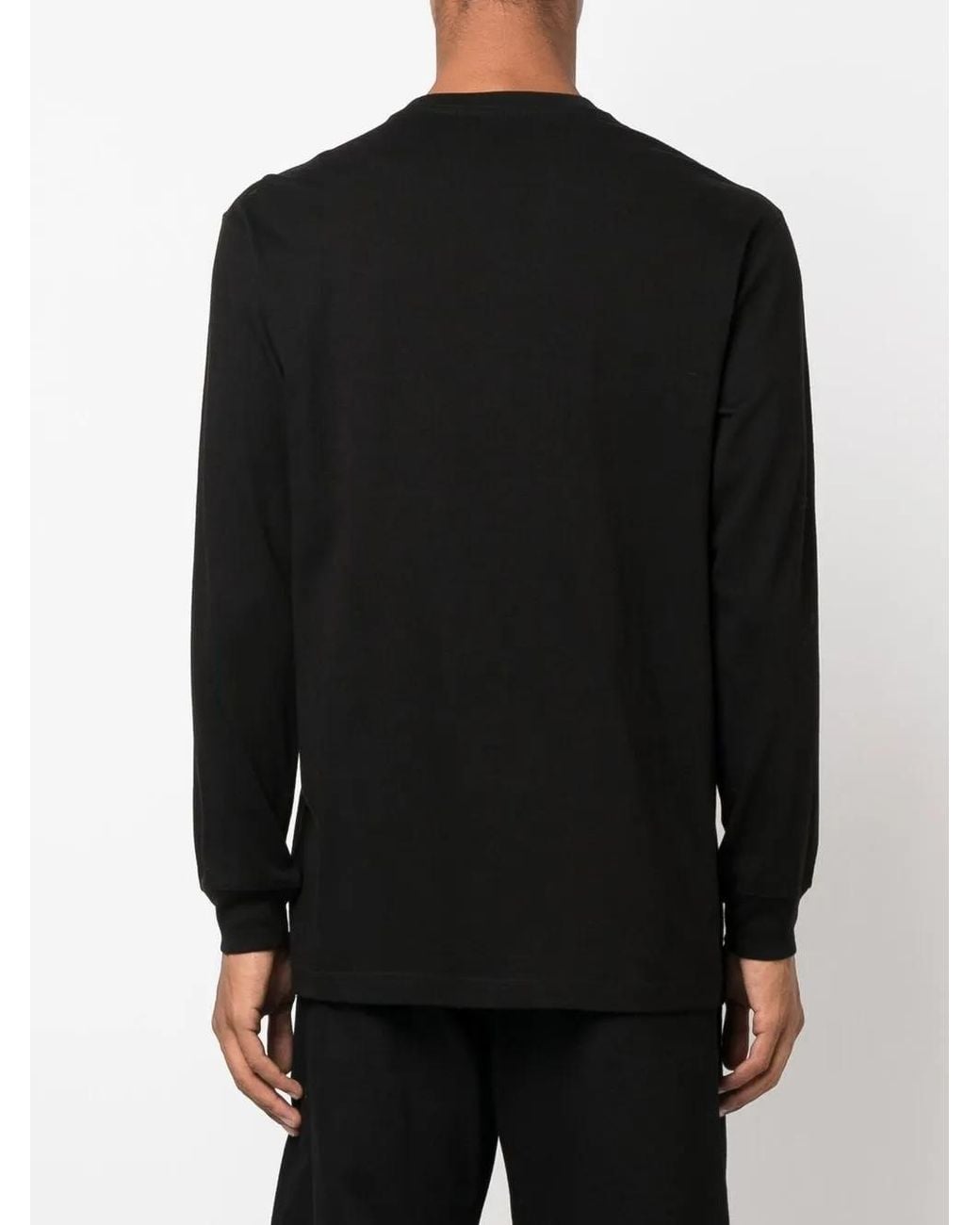 Maharishi Black Graphic-Print Long-Sleeved T-Shirt for men