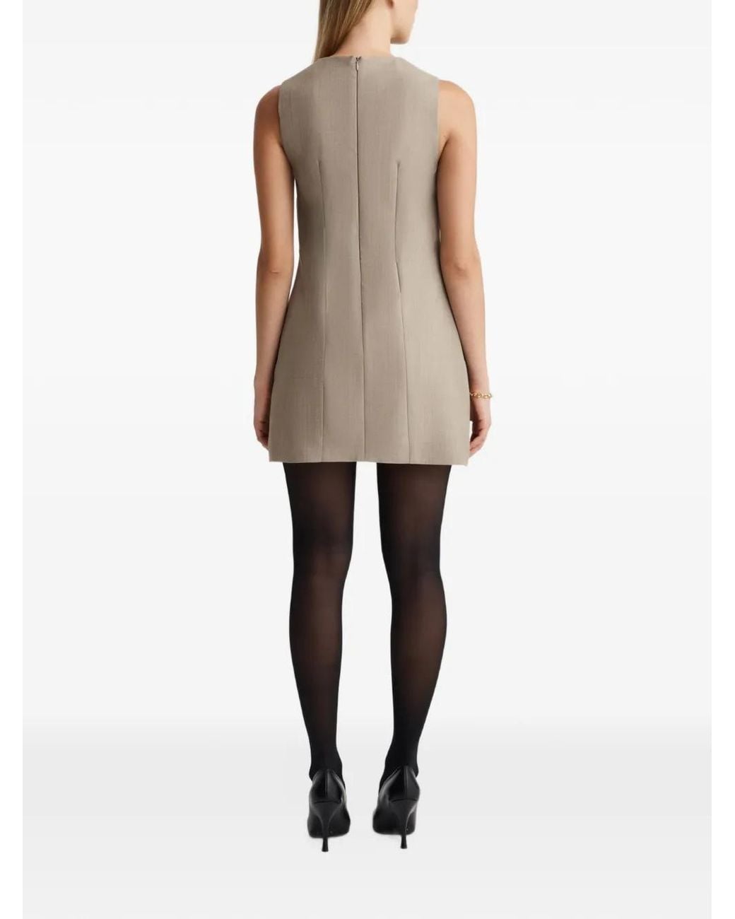 Anna Quan Natural Yasmin Sleeveless Mini Dress