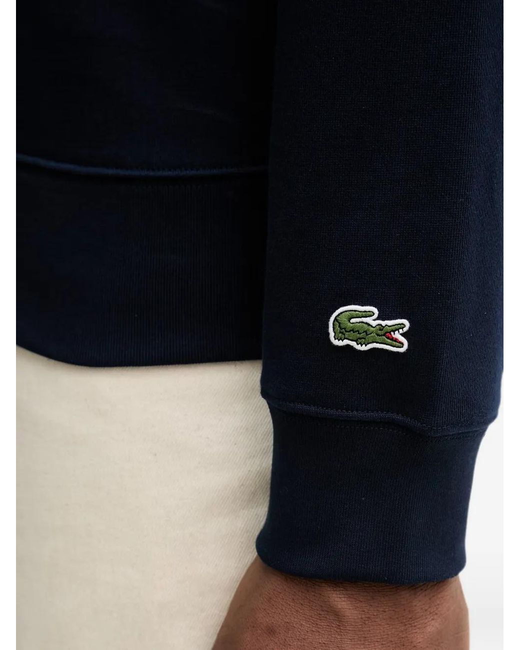 Lacoste Blue Embossed Fleece Sweatshirt