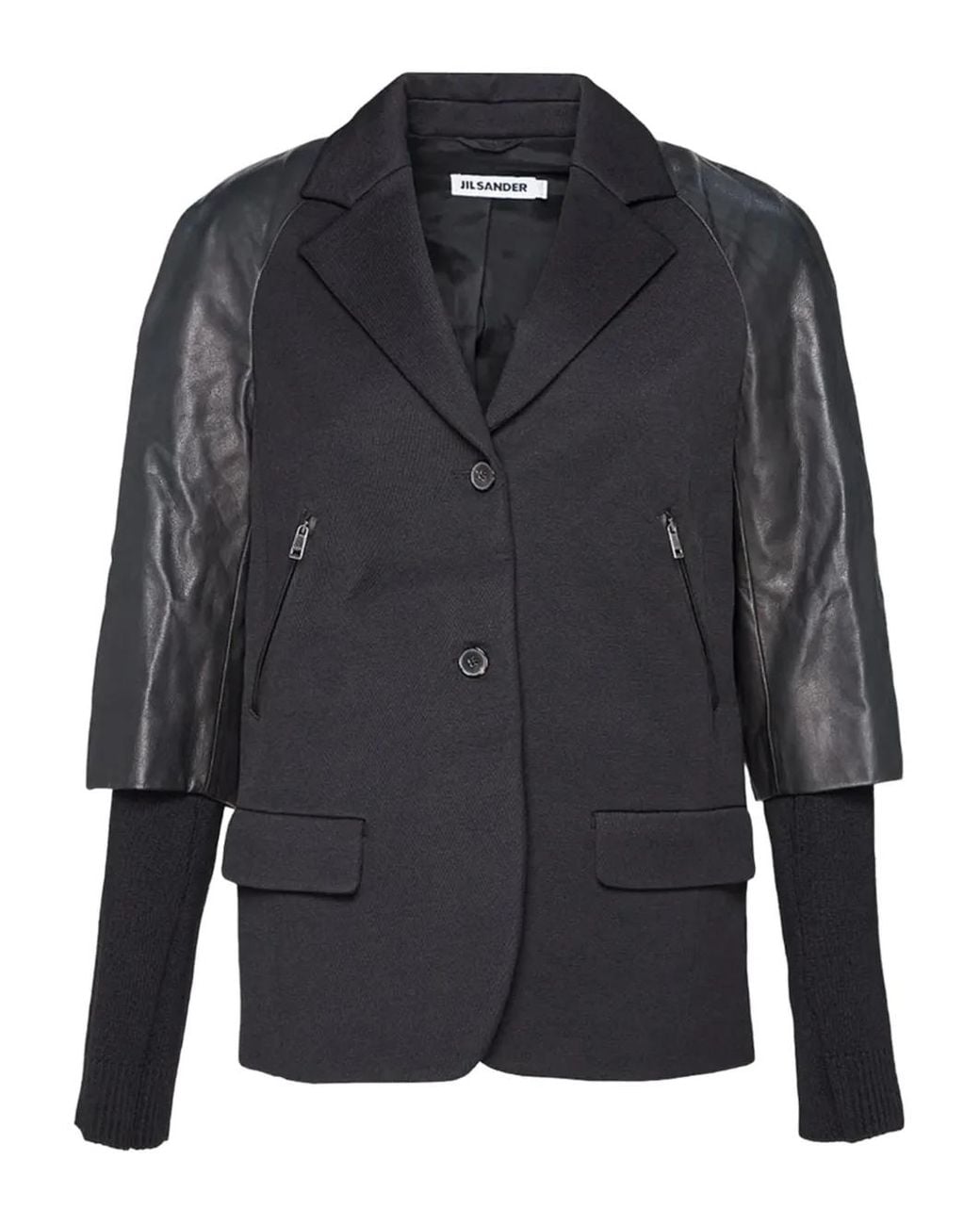 Jil Sander Gray Double-Sleeve Wool Blazer