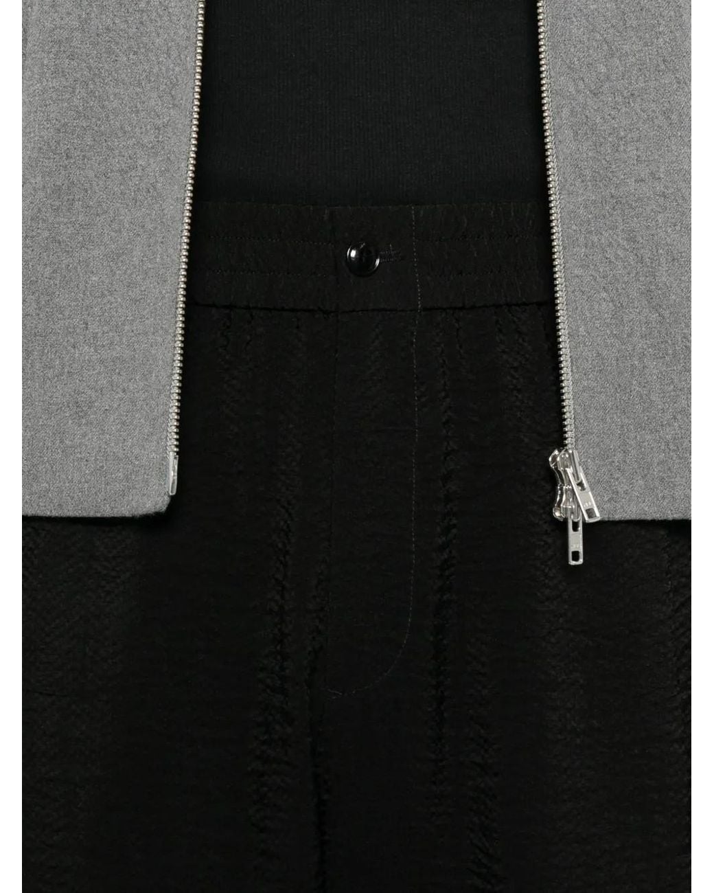Giorgio Armani Black Textured Tapered Trousers for men