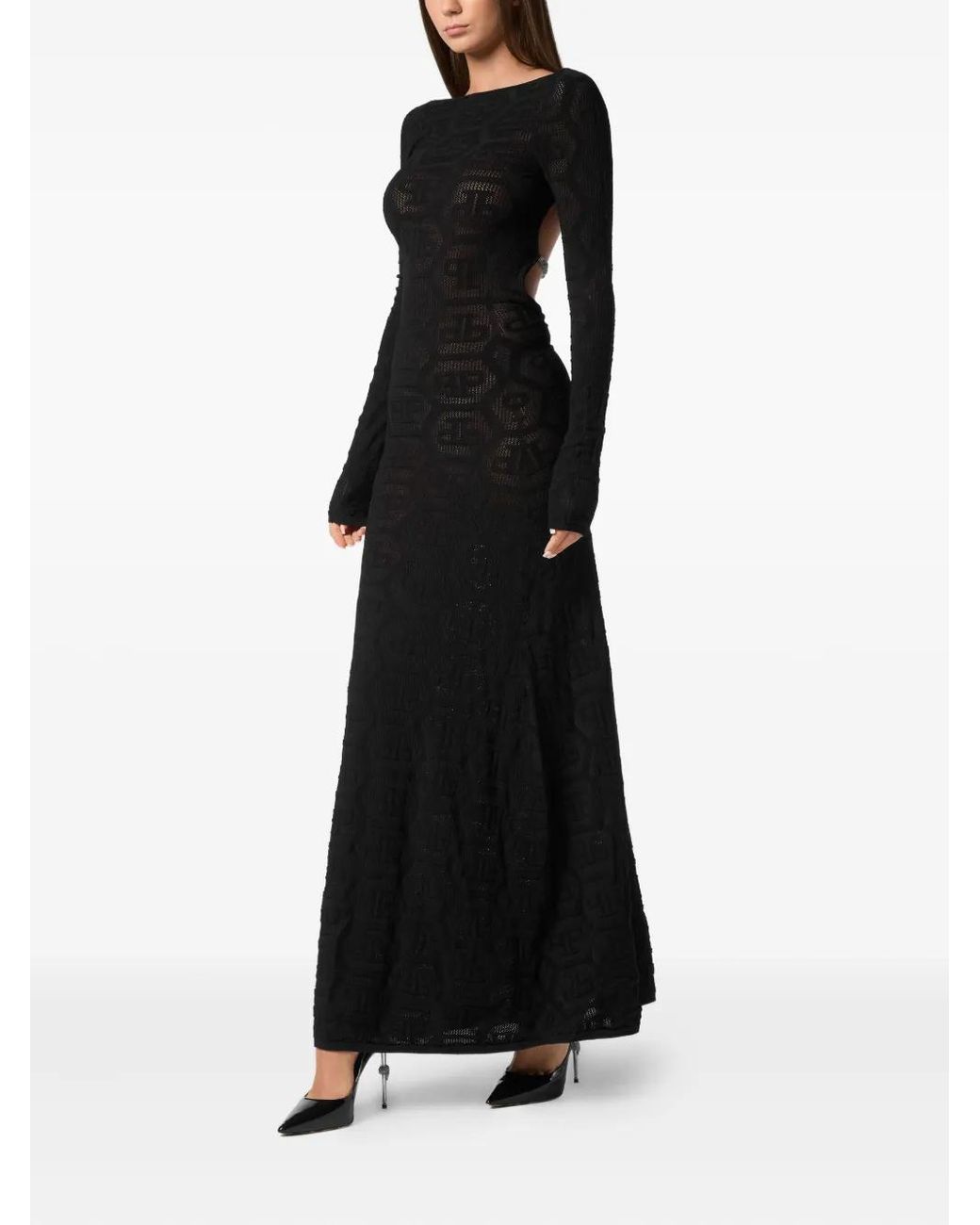 Philipp Plein Black Monogram Dress