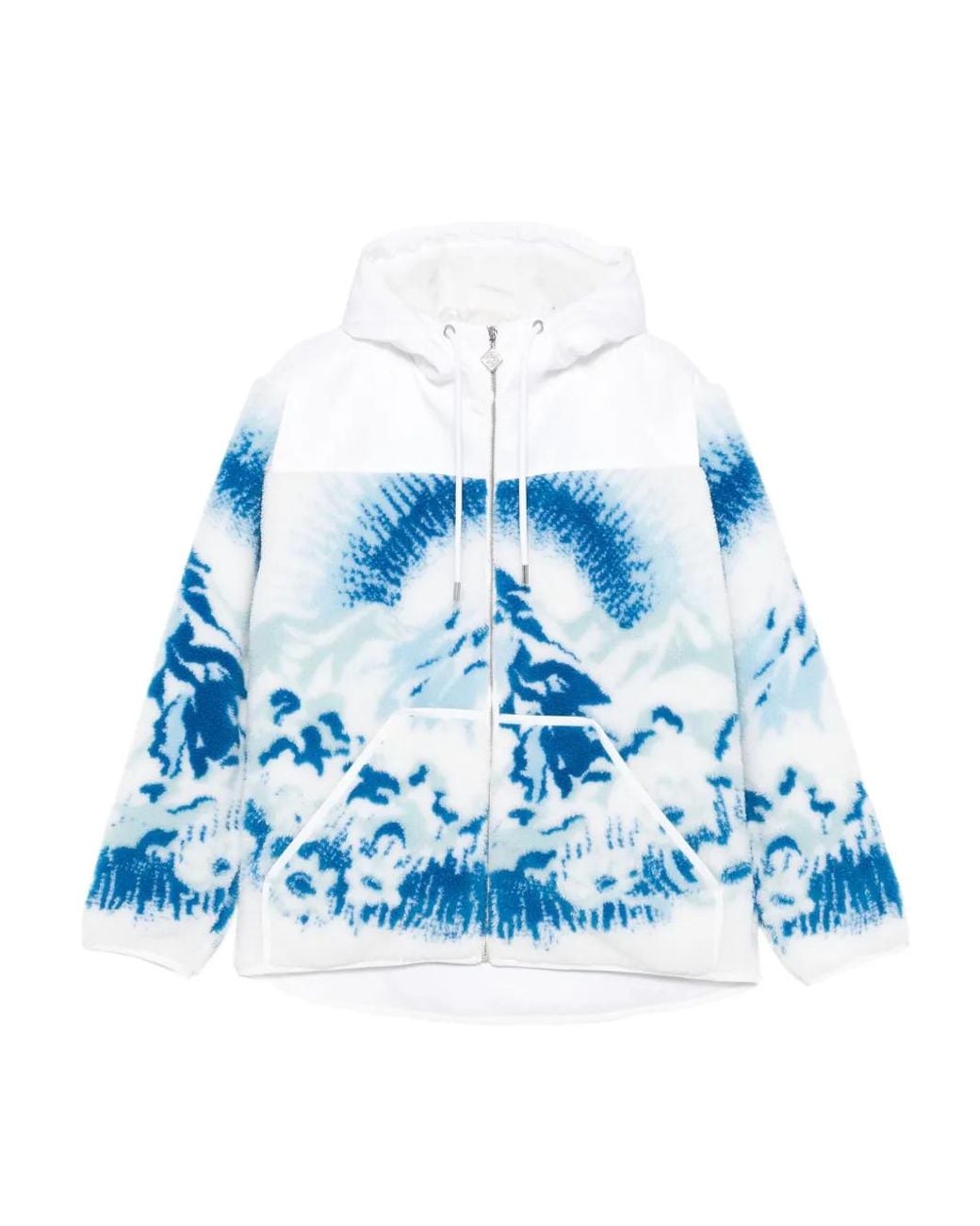 Casablanca Blue Ski-Landscape Hooded Jacket for men
