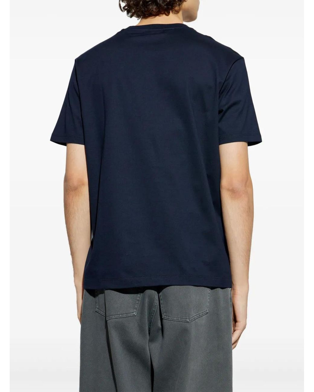 Paul & Shark Blue Classic Crew Neck Cotton T-Shirt for men
