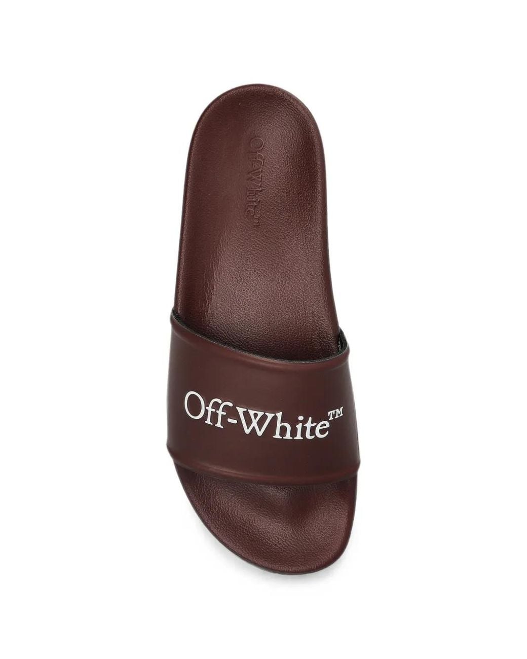 Off-White c/o Virgil Abloh Brown Bookish Sliders for men