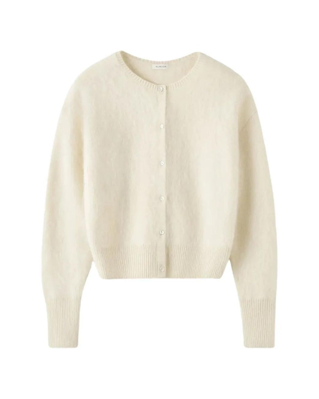 Almada Label White Coco Brushed Cardigan