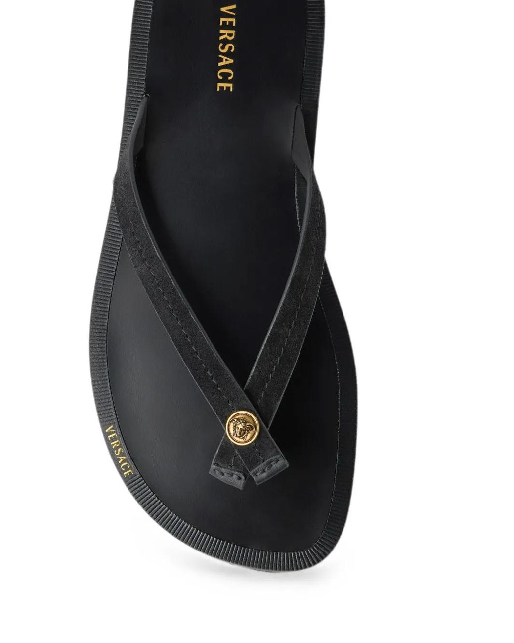 Versace White Gabriel Leather Sandals for men