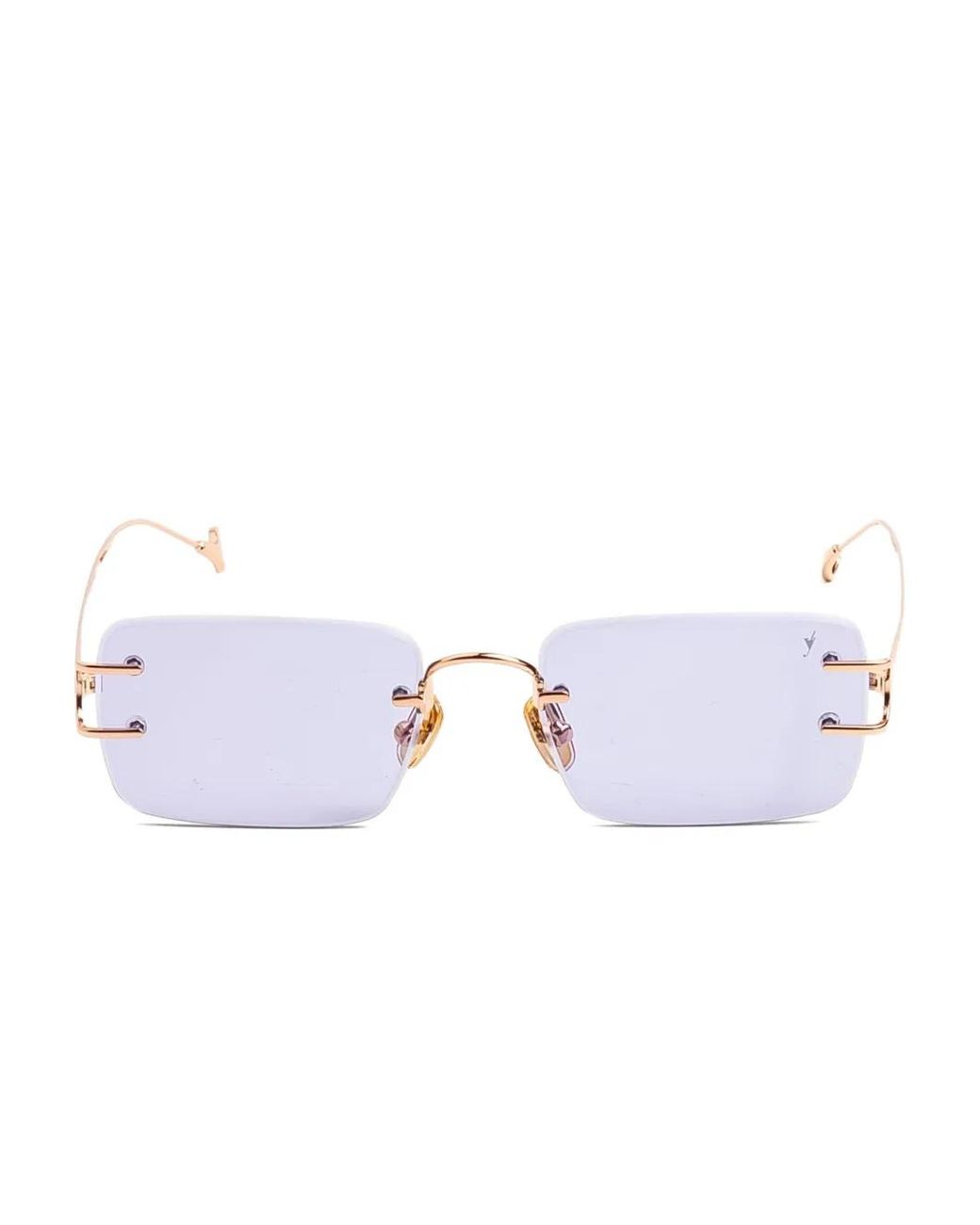 Eyepetizer Metallic Dillinger Rectangle-Frame Sunglasses