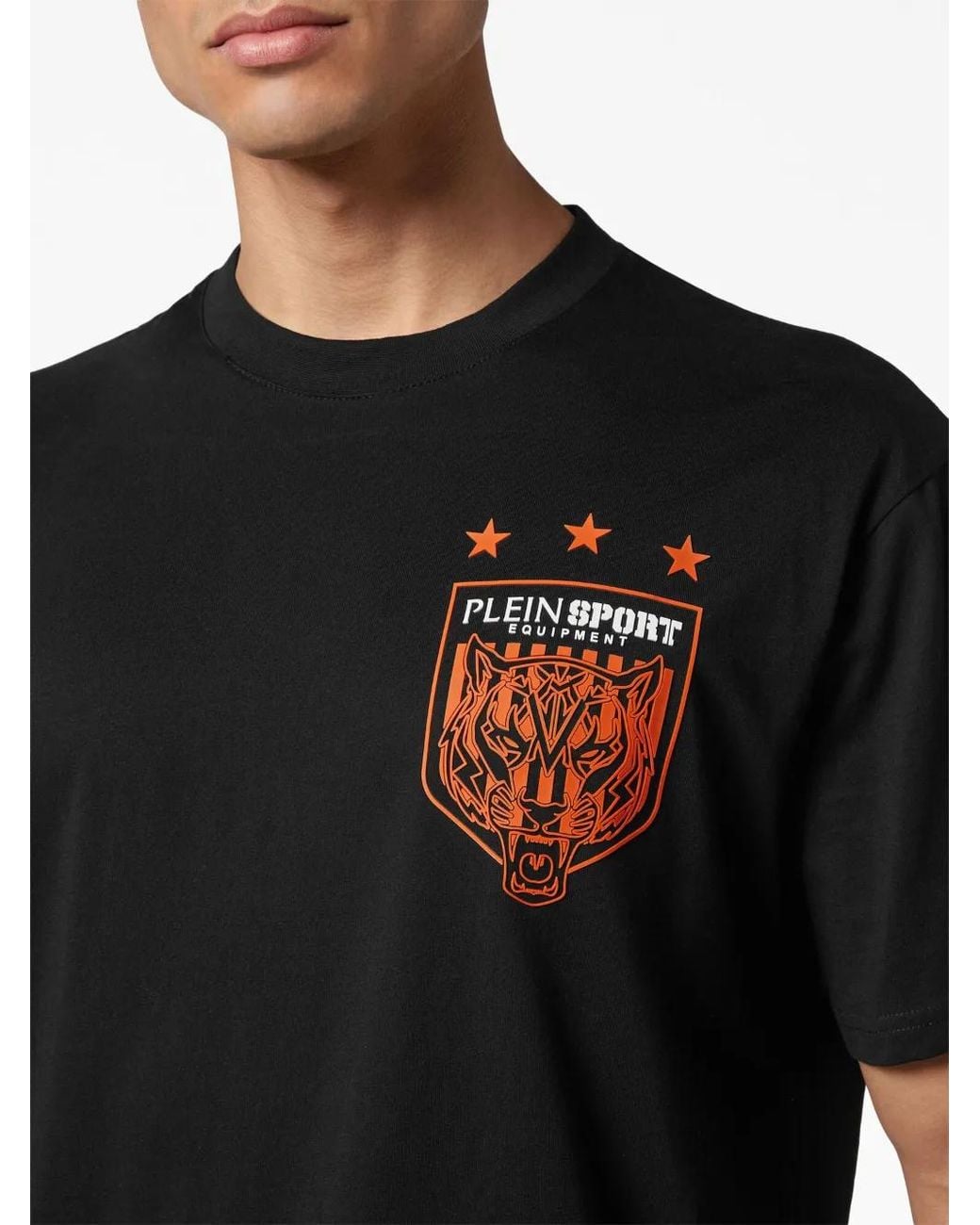 Philipp Plein Black Tiger Crest Edition Cotton T-Shirt for men