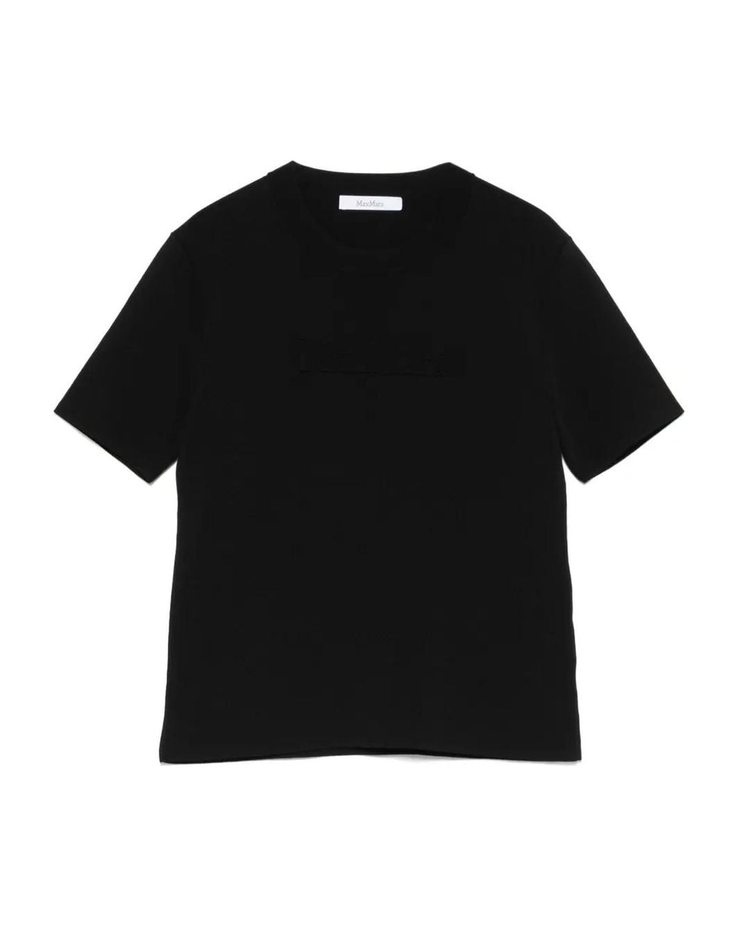 Max Mara Black Adelio Crepe T-Shirt With Logo