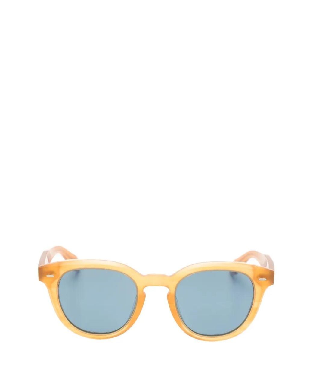 Oliver Peoples Blue Round-Frame Sunglasses