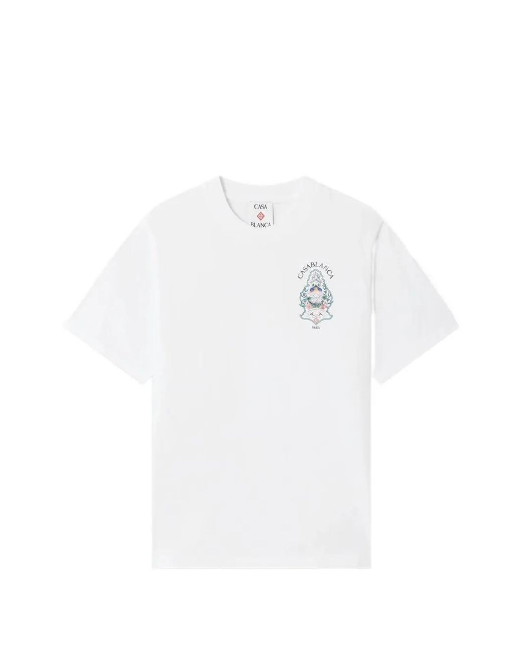 Casablanca White Hotel Emblem Graphic-Print T-Shirt for men