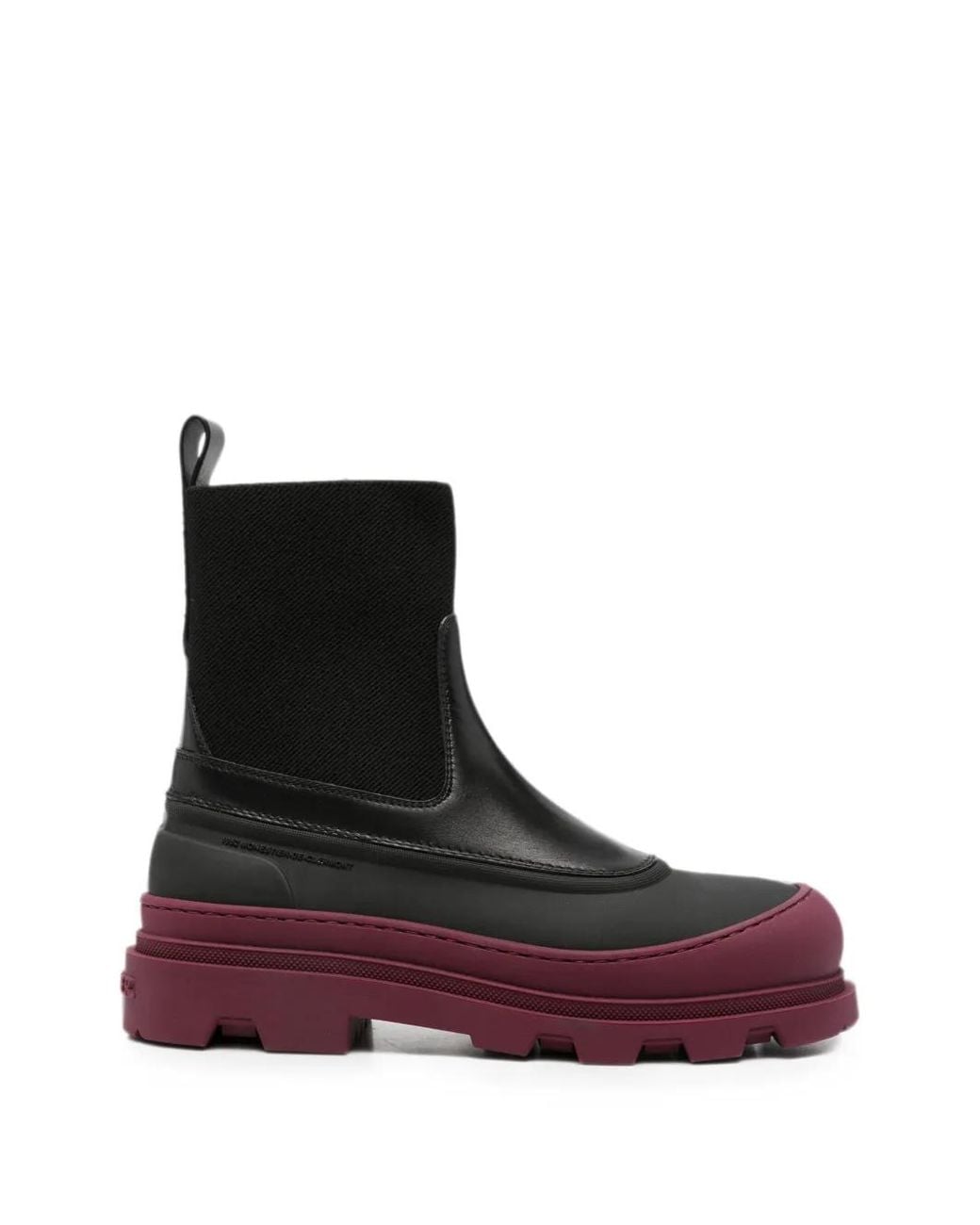 Moncler Purple Vera High Leather Ankle Boots