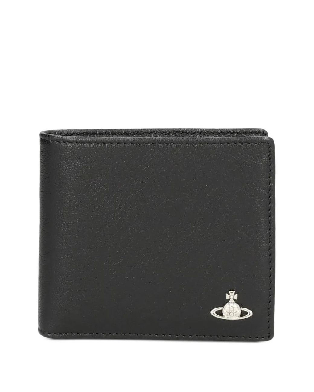 Vivienne Westwood Black Orb Plaque Billfold Wallet